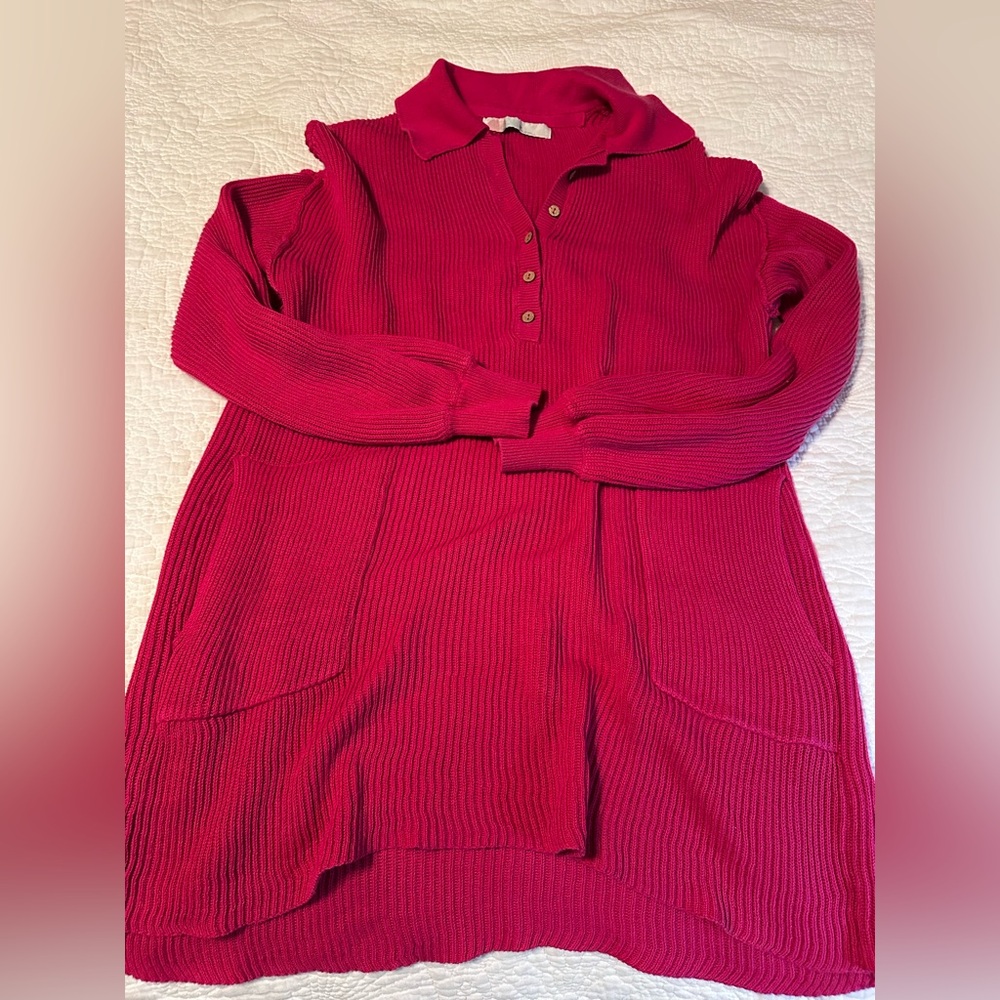 Free People Pink Picnic Sweater Dress Sz XS